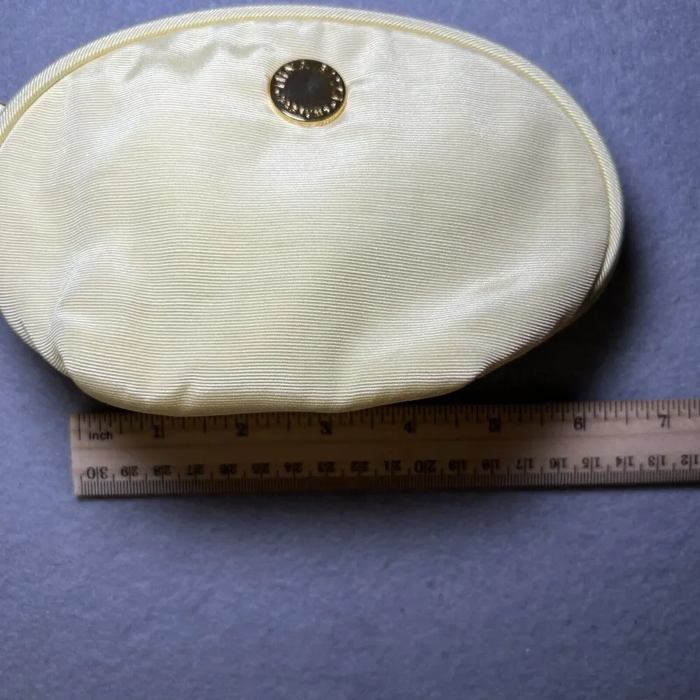 Nina Ricci Vintage Butter Yellow Cosmetic Make Up Zipper Pouch
